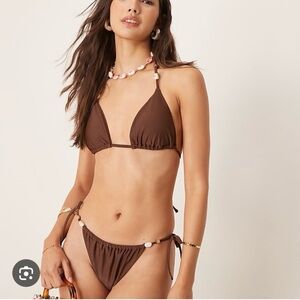 Abercrombie beaded Bikini Set